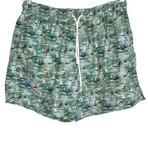 Eton Swim Shorts Boats XL Nautical Drawstring Lined Surf Beach Pockets Designer